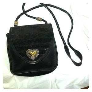 Brighton bag black leather with embellishments